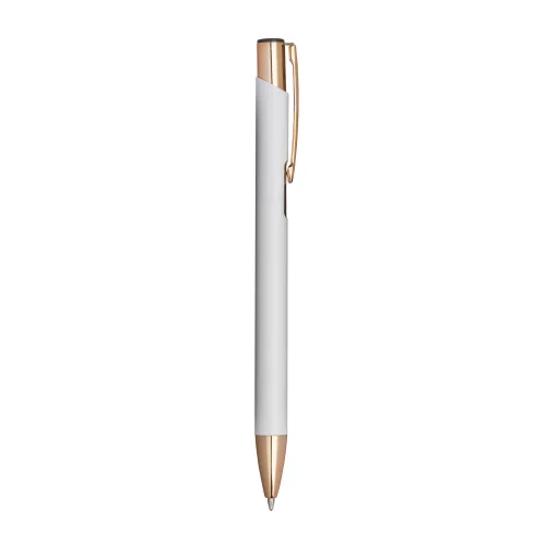 Penna a scatto GEKO in alluminio oro rosa dettagli metallo