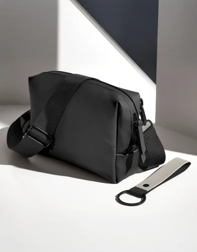 Portachiavi anello in PU opaco recyclato, stile minimalista