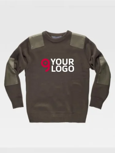 Pullover unisex ISSA girocollo rinforzato in acrilico