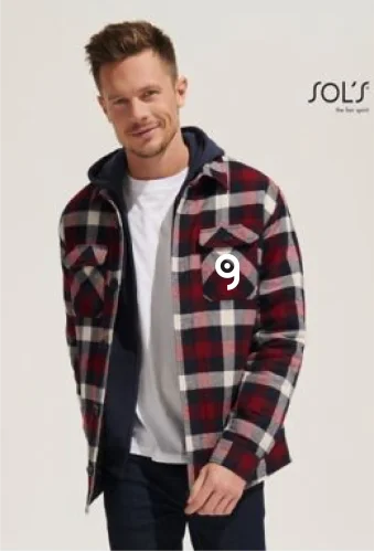 Camicia a quadri Noah uomo 100% cotone, 3 colori, fodera trapuntata