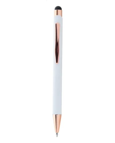 Penna Auros oro rosa in alluminio riciclato, refill blu