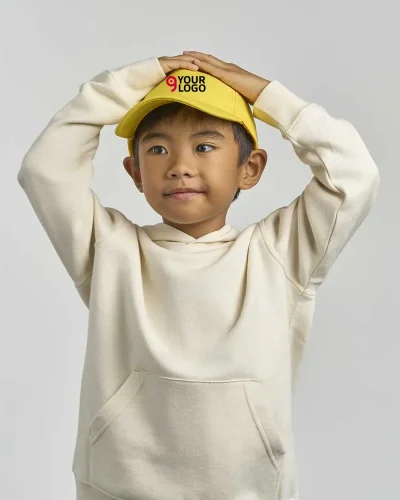 Cappellino baseball bambino K in poliestere riciclato 5 pannelli