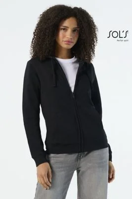 Felpa donna Spike Women zip cappuccio cotone 80%