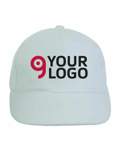 Cappellino  cotone pesante, 5 pannelli, velcro, elasticizzato