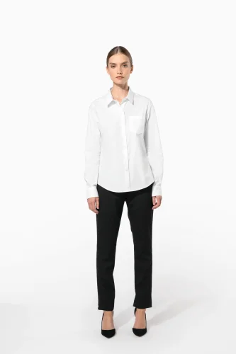 Camicia donna in popeline manica lunga