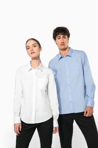 Camicia donna in popeline manica lunga