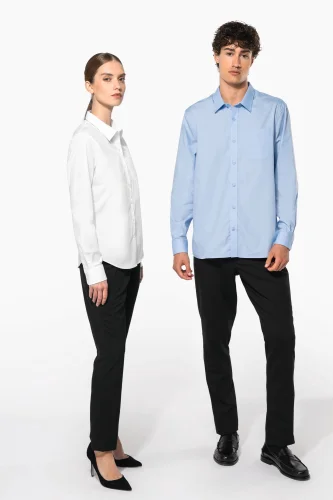 Camicia donna in popeline manica lunga