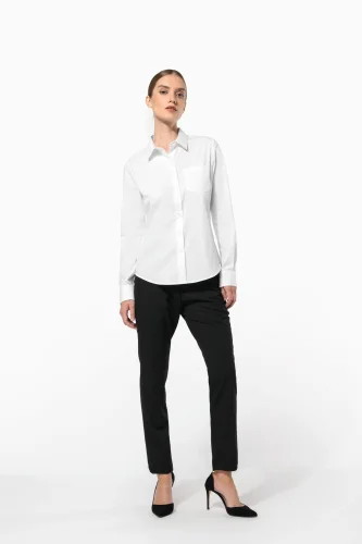 Camicia donna in popeline manica lunga