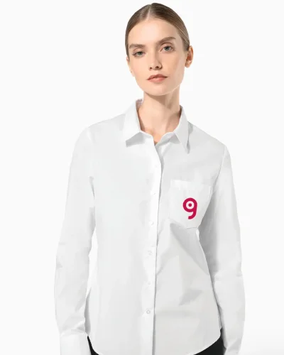 Camicia donna in popeline manica lunga
