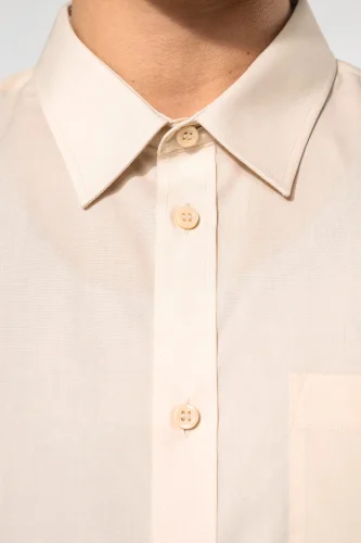 Camicia popeline policotone uomo maniche corte facile da lavare