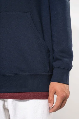 Felpa unisex con cappuccio a contrasto con motivi