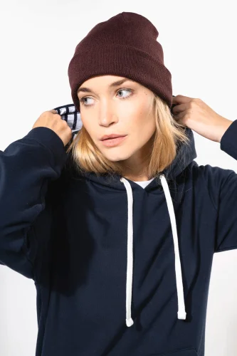 Felpa unisex con cappuccio a contrasto con motivi