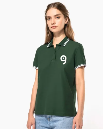 Polo donna maniche corte a righe