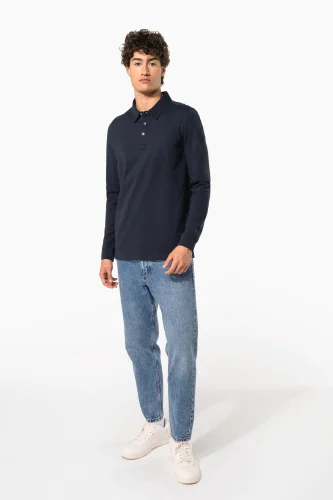 Polo jersey uomo manica lunga