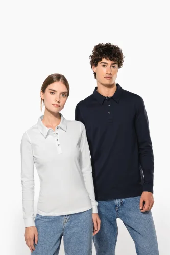 Polo jersey uomo manica lunga