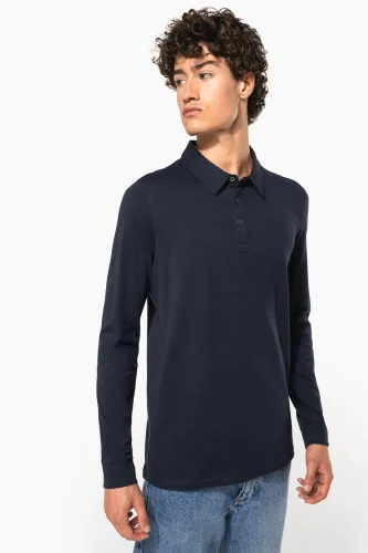 Polo jersey uomo manica lunga