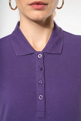 Polo piqué donna manica corta