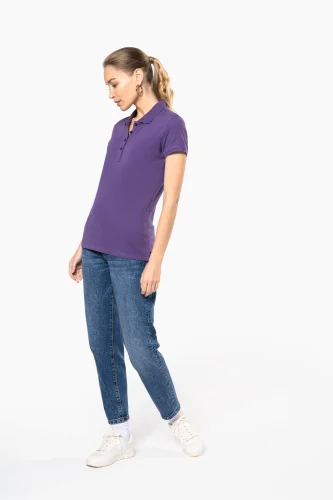 Polo piqué donna manica corta