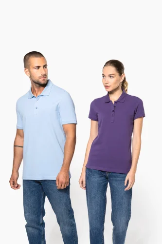 Polo piqué donna manica corta