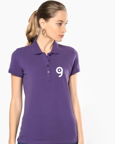 Polo piqué donna manica corta