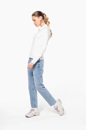 Polo piqué donna manica lunga
