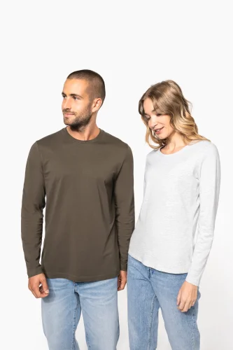 T-shirt donna manica lunga girocollo