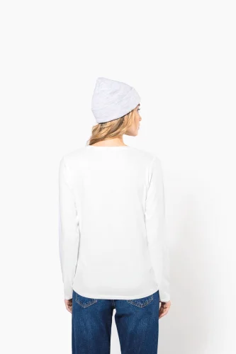T-shirt donna maniche lunghe girocollo