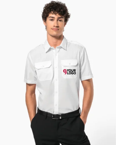 Camicia pilota uomo manica corta