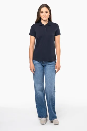 Polo piqué donna maniche corte
