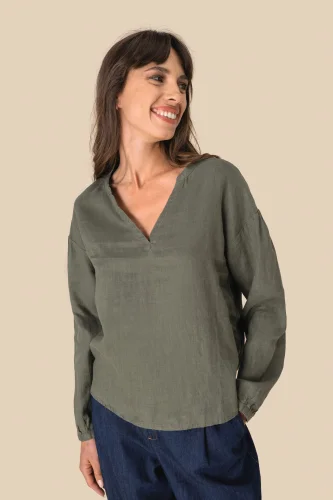 Blusa donna in lino