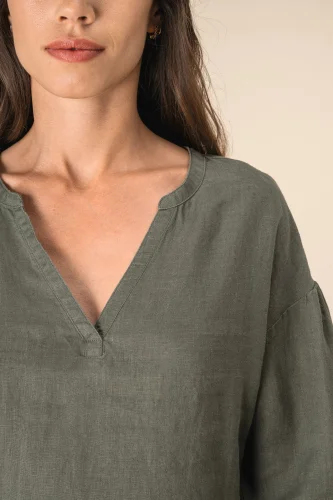 Blusa donna in lino