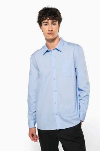 Camicia uomo in popeline manica lunga