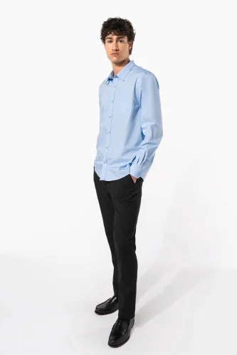 Camicia uomo in popeline manica lunga