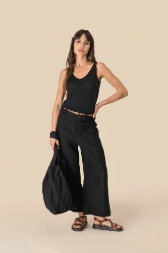 Canotta donna in lino