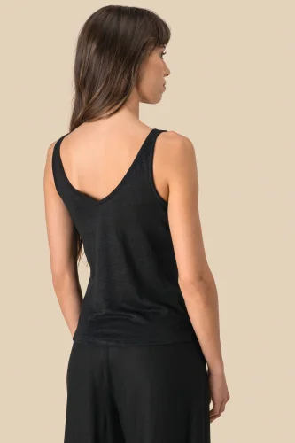 Canotta donna in lino