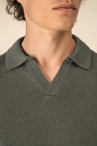 Maglione da uomo con colletto a polo