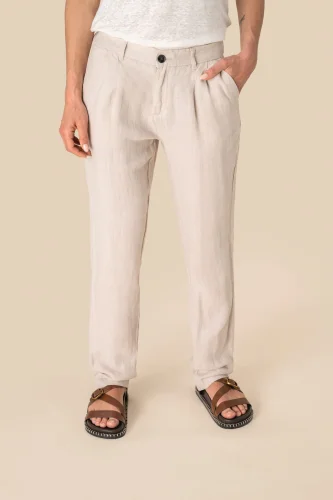 Pantalone donna in lino