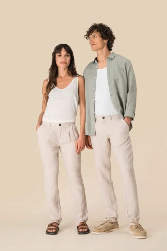 Pantalone donna in lino