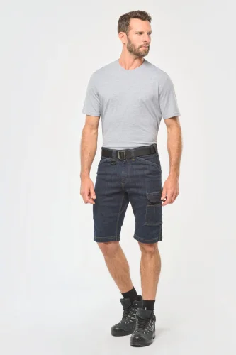 Bermuda uomo denim multitasche