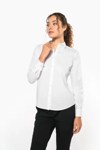 Camicia popeline policotone donna facile da lavare