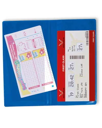 Portalotto portadocumenti viaggio PVC 2 tasche stampa serigrafica