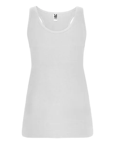 Canotta donna cotone Brenda  slim fit vogatore vari colori Bianco