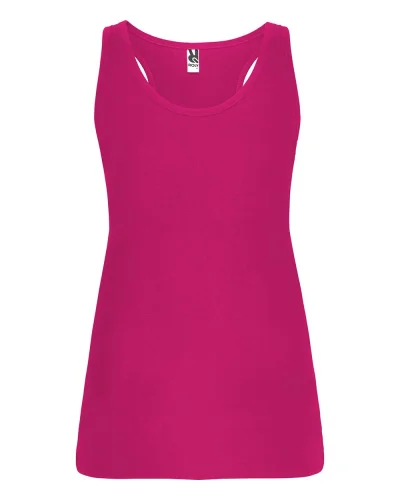 Canotta donna cotone Brenda  slim fit vogatore vari colori Rosa Orchidea