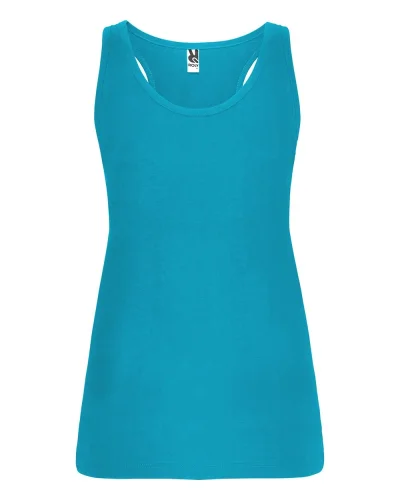 Canotta donna cotone Brenda  slim fit vogatore vari colori Turchese