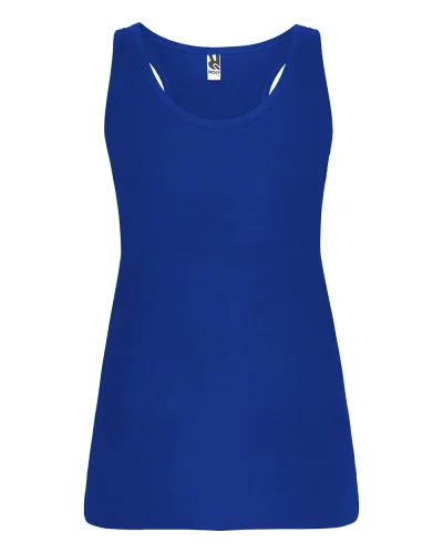 Canotta donna cotone Brenda  slim fit vogatore vari colori Blu Elettrico