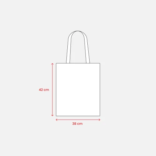 Borsa shopper a tinta unita in cotone riciclato