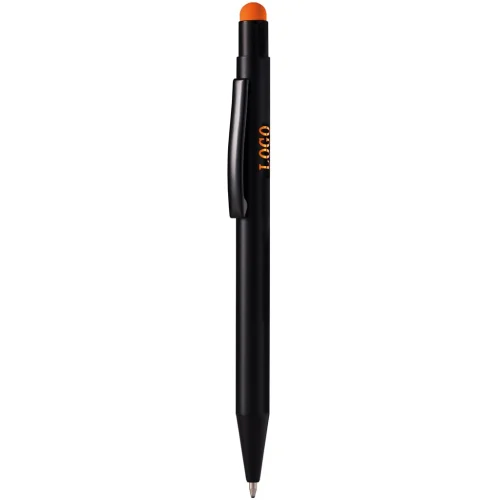 Penna a sfera soft touch in alluminio con touch screen