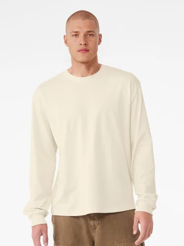 T-shirt Boxy pesante unisex a maniche lunghe