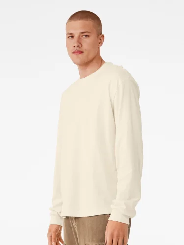 T-shirt Boxy pesante unisex a maniche lunghe