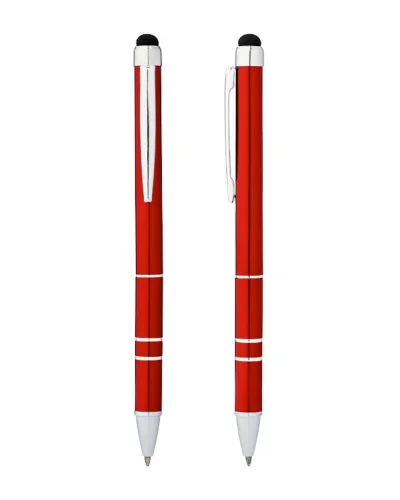Charleston Penna a Sfera-Stylus Alluminio Nero 13.4cm Leggera Rosso